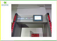 Paseo de la zona de detección 33 a través del aluminio de la exhibición de pantalla LCD del detector de metales de la puerta proveedor
