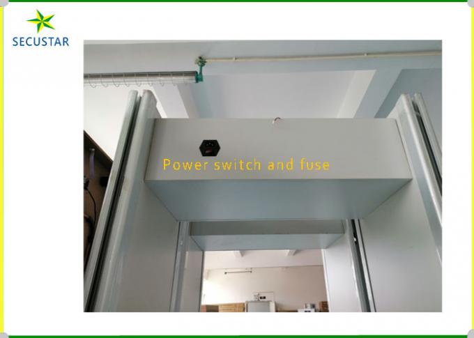 seguridad del hotel del detector de metales del marco de puerta 15w que comprueba la prenda impermeable IP55 del escáner del cuerpo 1