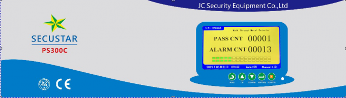 El detector de metales del capítulo de puerta de la alarma del LCD de la seguridad del hotel con 4-8 horas acciona la copia de seguridad 2