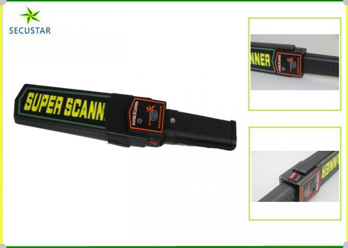 Detector de metales de mano práctico del cargador de batería de la correa de cuero con la luz de la indicación de alarma 1